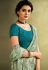 Sea green tissue festival wear saree 21906