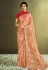 Peach tissue festival wear saree 21912