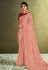 Peach tissue festival wear saree 21914