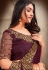 Purple satin silk festival wear saree 354A