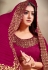 Magenta satin silk saree with blouse 354B