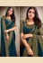 Teal satin silk festival wear saree 354E