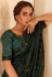 Green georgette saree with blouse 381B