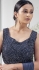 Blue lycra readymade one minute skirt saree 1015793b