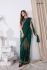 Bottle green sequins work lycra readymade saree 10213d