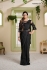 Black sequins work lycra readymade saree 1015762d