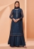 Navy blue georgette palazzo suit 4024