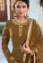 Brown georgette abaya style anarkali suit 592