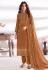 Mustard cotton silk pant style suit 2142