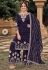 Navy blue faux georgette sharara suit 2010