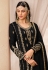 Black faux georgette sharara suit 73003E