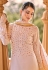 Light pink viscose georgette kameez with pant 10103