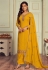 Yellow faux georgette kameez with palazzo 3102