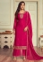 Magenta faux georgette kameez with palazzo 3104