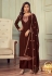 Brown faux georgette kameez with palazzo 3106