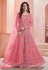 Pink net long anarkali suit 1001