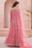 Pink net long anarkali suit 1001