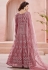 Pink net long anarkali suit 1007