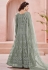 Sea green net long anarkali suit 1009