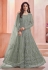 Sea green net long anarkali suit 1009