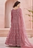Pink net abaya style anarkali suit 1004