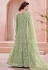 Sea green net abaya style anarkali suit 1006