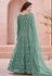 Sea green net abaya style anarkali suit 1008