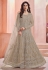 Grey net abaya style anarkali suit 1010