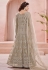 Grey net abaya style anarkali suit 1010