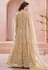 Beige net abaya style anarkali suit 1012