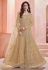 Beige net abaya style anarkali suit 1012