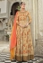 Beige silk long anarkali suit 1001a