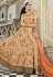 Beige silk long anarkali suit 1001a