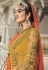 Orange silk jacket style designer long choli lehenga 1003a