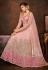 Pink net long anarkali suit 7793