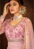 Pink net long anarkali suit 7793