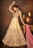 Cream net long anarkali suit 7795