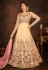 Cream net long anarkali suit 7795