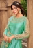 Aqua silk abaya style anarkali suit 2023