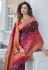 Purple banarasi silk saree with blouse 5375