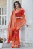 Red banarasi silk festival wear saree 5378