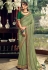 Light green silk saree with blouse 3409