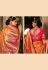 Orange silk festival wear saree 2206