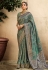 Sea green silk saree with blouse 2211