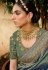 Sea green silk saree with blouse 2211
