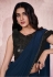 Navy blue lycra saree with blouse 21808