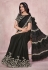 Black silk georgette festival wear saree 21811