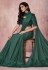 Green lycra festival wear saree 21813