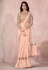 Peach satin silk festival wear saree 21815