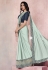 Sky blue silk georgette saree with blouse 21816